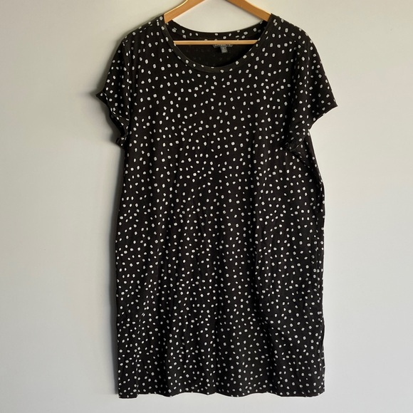 Toad&Co Black and White Polka Dot Midi Dress - Picture 1 of 5